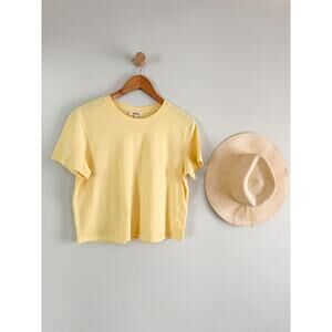Madewell | NWT Boxy Crop Tee Soft Slub Yellow | Sz S